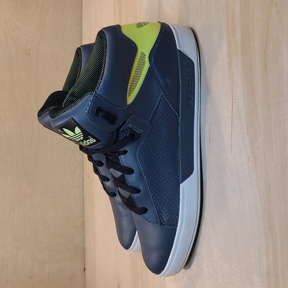 Adidas Mens Grey/Yellow High Top Sneakers - Picture 4 of 10